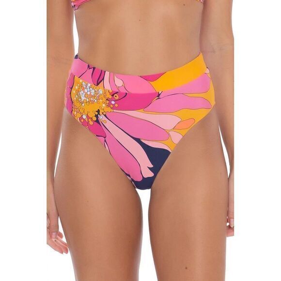 Trina Turk Breeze High-Waist‎ Swim Bottoms Women's Size 2 - Picture 3 of 5